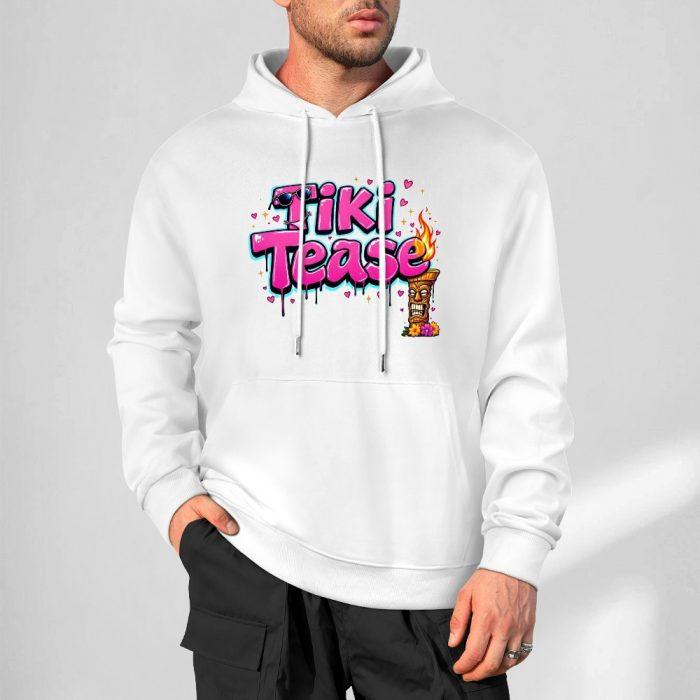 Tiki Tease Hoodie – Flirty Graffiti Hoodie with Tropical Tiki Torch Graphic - Image 4