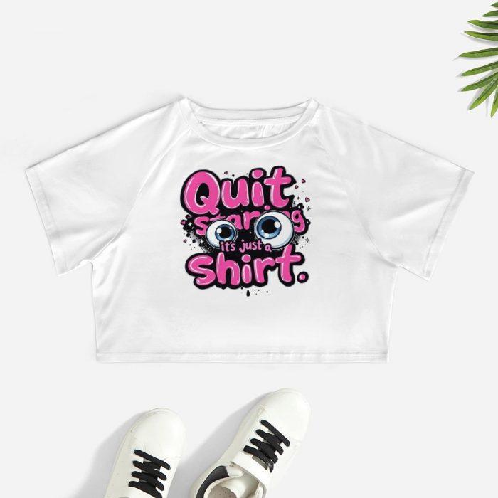 👀Quit Staring Crop Top – Muffin Town Collection - Image 2