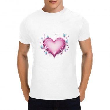 Drip Heart & Butterflies – Softcore Glow Graphic T-Shirt（Made in USA，Ships to USA Only）