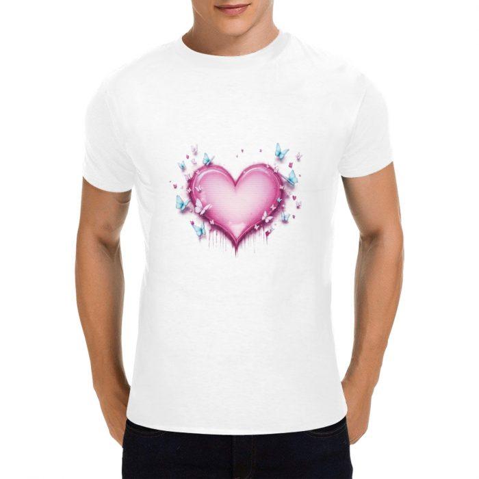 Drip Heart & Butterflies – Softcore Glow Graphic T-Shirt（Made in USA，Ships to USA Only）