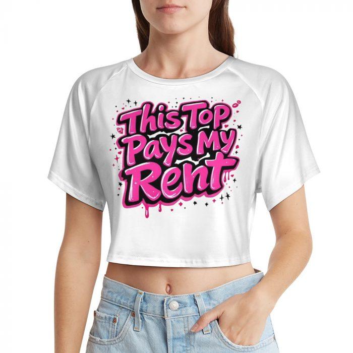 This Top Pays My Rent Crop Top – Heartbreak City Graffiti Collection - Image 5