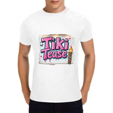 Tiki Tease Island Graffiti Tee – Vintage Scroll Edition （Made in USA，Ships to USA Only）