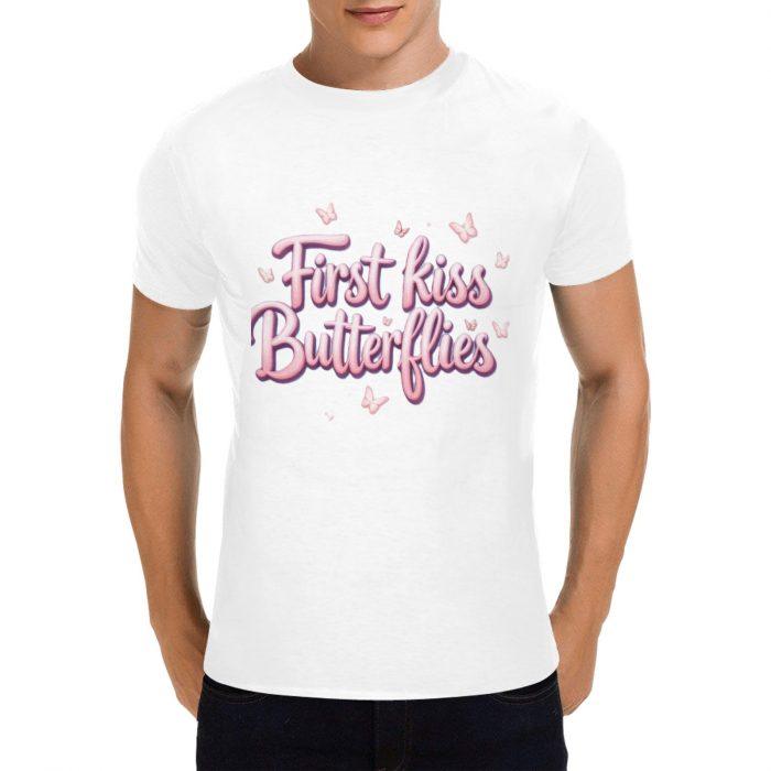 First Kiss Butterflies – Logo Graphic T-Shirt （Made in USA，Ships to USA Only）