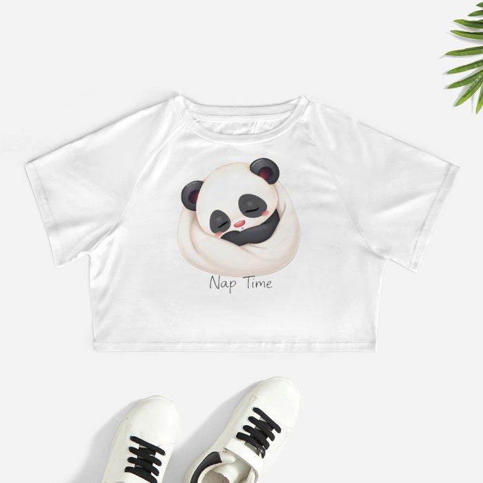 🐼Nap Time Panda Crop Top – First Kiss Butterflies Collection - Image 2