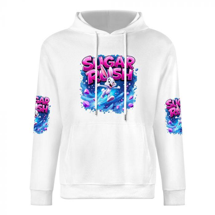Sugar Rush Hoodie – Energetic Cartoon Bunny Hoodie with Neon Splash Graphics