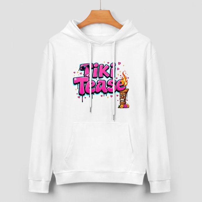 Tiki Tease Hoodie – Flirty Graffiti Hoodie with Tropical Tiki Torch Graphic - Image 2