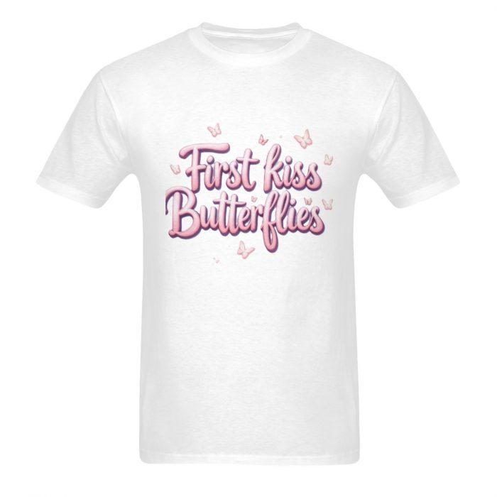 First Kiss Butterflies – Logo Graphic T-Shirt （Made in USA，Ships to USA Only） - Image 7