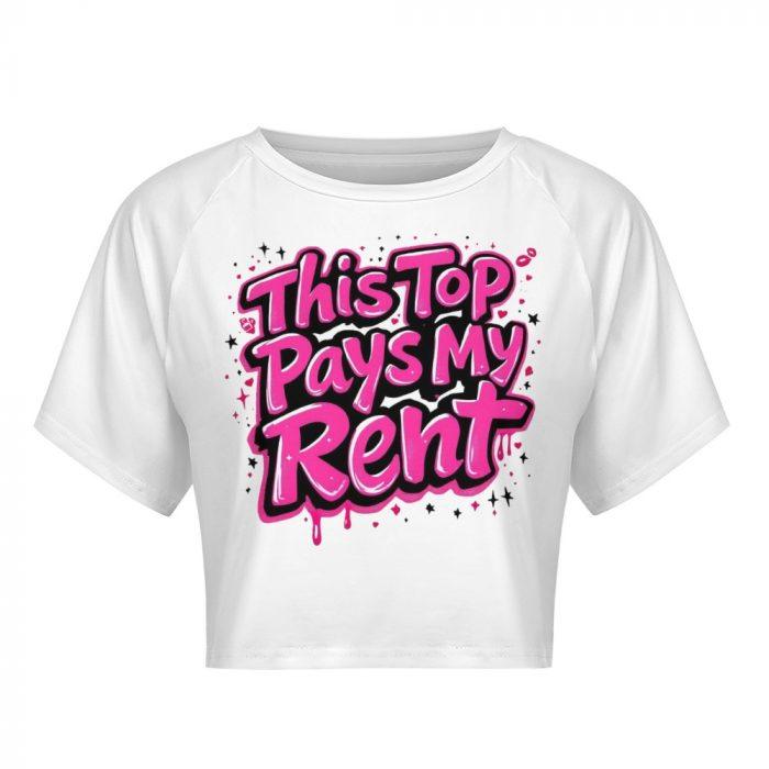 This Top Pays My Rent Crop Top – Heartbreak City Graffiti Collection - Image 3