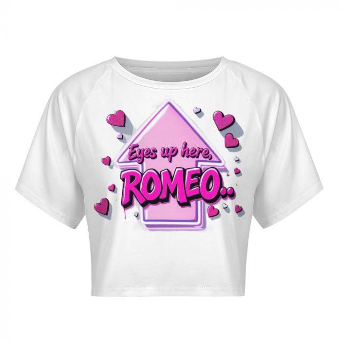 💘Eyes Up Here, Romeo Crop Top – Muffin Town Collection - Image 3