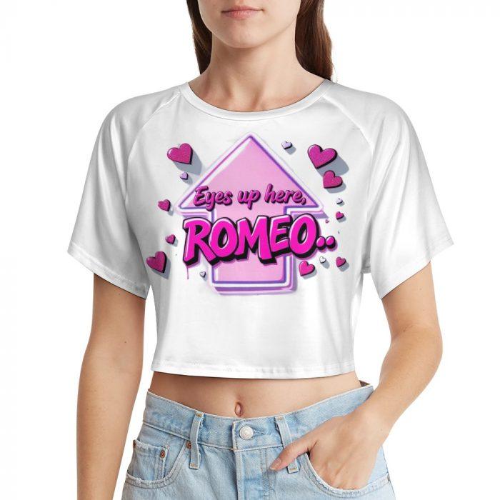 💘Eyes Up Here, Romeo Crop Top – Muffin Town Collection - Image 5