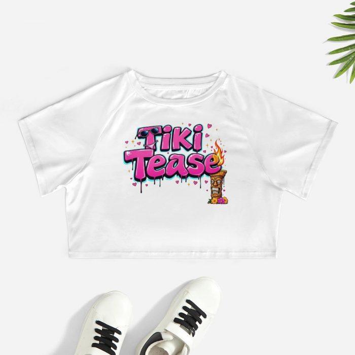 Tiki Tease Crop – Graffiti Beach Flirt Tee - Image 2