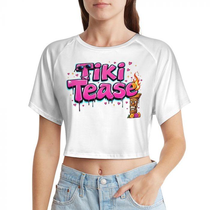 Tiki Tease Crop – Graffiti Beach Flirt Tee - Image 5