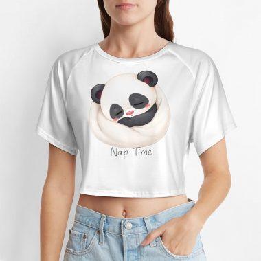 🐼Nap Time Panda Crop Top – First Kiss Butterflies Collection