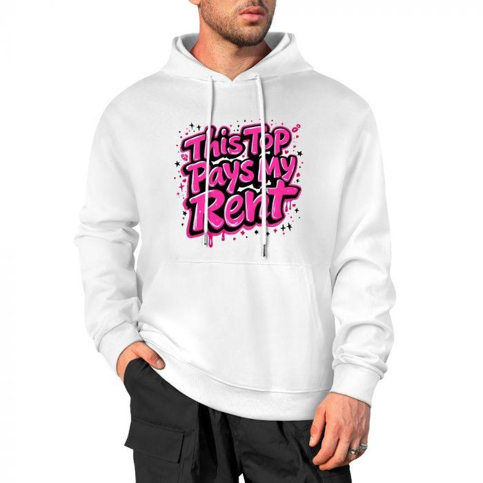 This Top Pays My Rent Hoodie – Bold Flirty Graphic Hoodie with Hustle Energy - Image 3