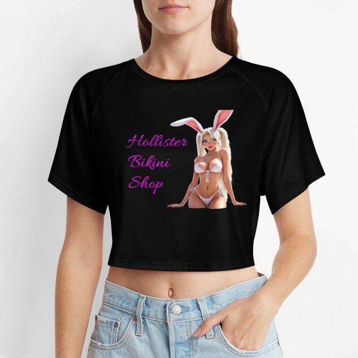 Hollister Bikini Shop Bunny Crop – Flirty White Tee - Image 6