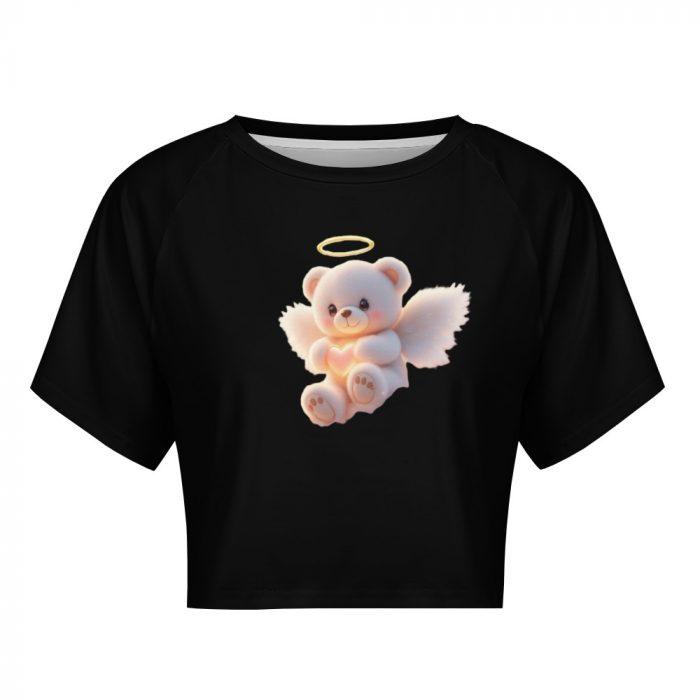 Heaven Sent Angel Teddy Crop – Soft Glow Aesthetic Tee - Image 8