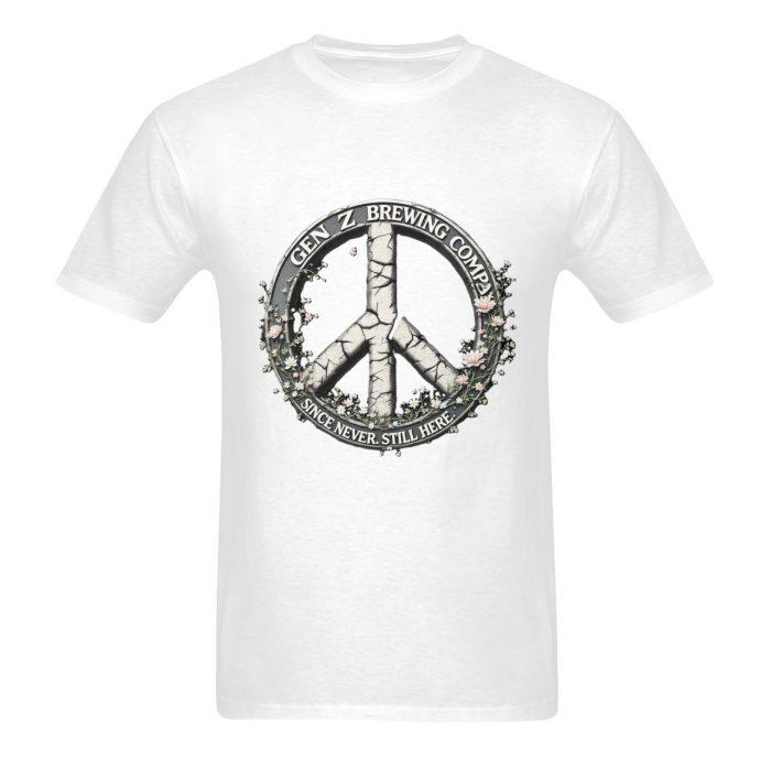 Gen Z Brewing Company – “Peace Never Still Here” Cracked Emblem T-Shirt （Made in USA，Ships to USA Only） - Image 7