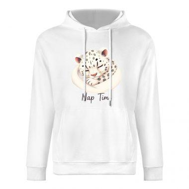 Nap Time Hoodie – Cute Snow Leopard Sleeping Sweatshirt
