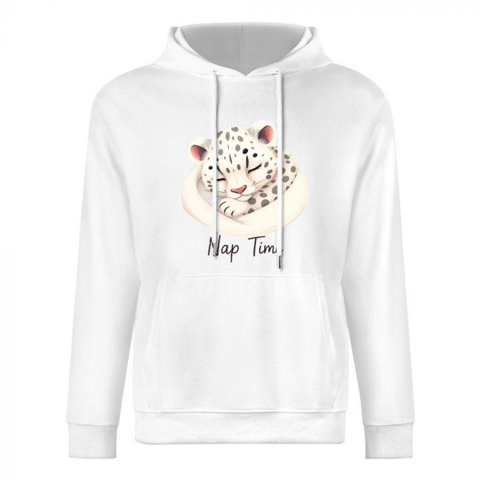 Nap Time Hoodie – Cute Snow Leopard Sleeping Sweatshirt