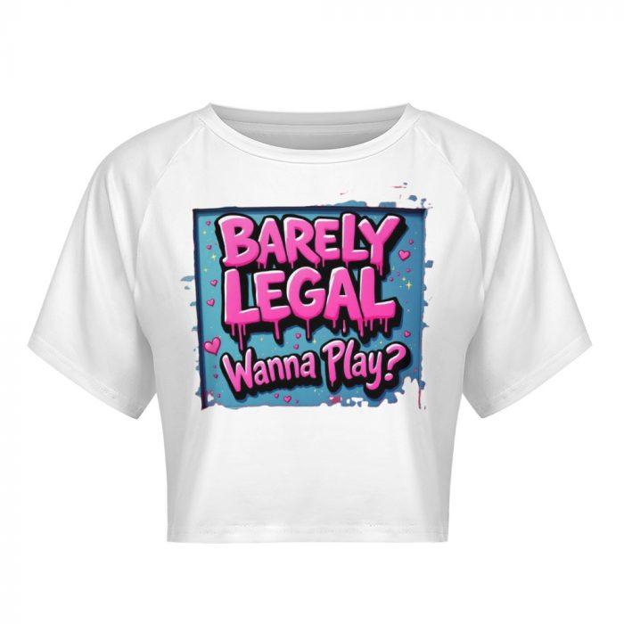 Barely Legal Wanna Play? Framed Crop Top – Muffin Town Collection - Image 3