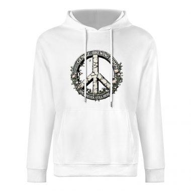Gen Z Brewing Company Hoodie – Vintage Grunge Peace Sign Hoodie for Angry Softies