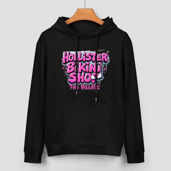 Hollister Bikini Shop Hoodie – Tiki Village Pink Graffiti Sweatshirt - Image 2