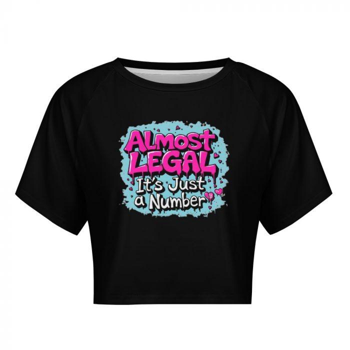 Almost Legal Crop – It’s Just a Number Graffiti Tee - Image 8