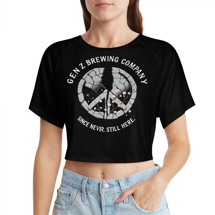 🍻Gen Z Brewing Co. – We’re Still Here Crop Top – Barbed Halo Collection - Image 10