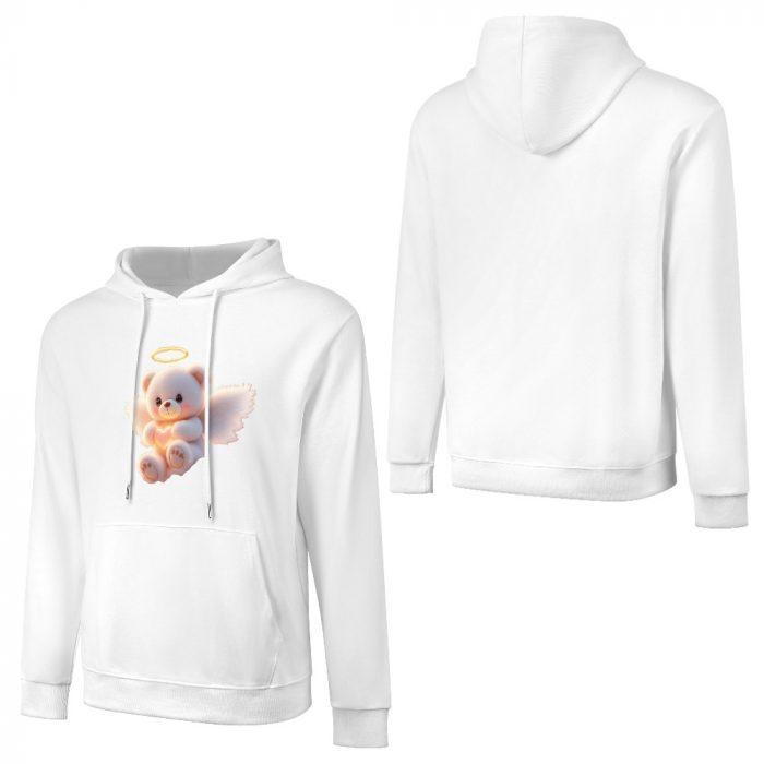 Angel Bear Hoodie – Soft White Hoodie with Glowing Halo Teddy and Wing - Image 5