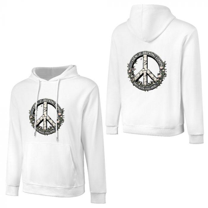 Gen Z Brewing Company Hoodie – Vintage Grunge Peace Sign Hoodie for Angry Softies - Image 5