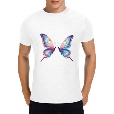 Rainbow Butterfly Graphic Tee – Soft Fit Statement Shirt