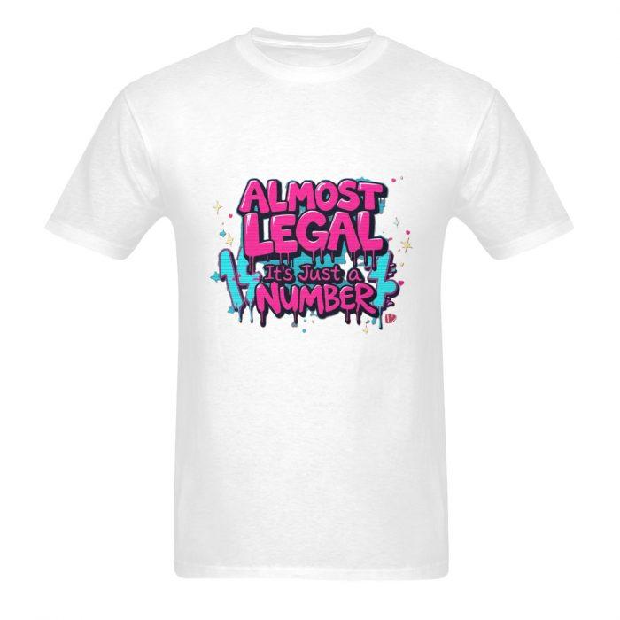 Almost Legal – It’s Just a Number Tee (Blue Graffiti Version) – Bold Flirty Streetwear（Made in USA，Ships to USA Only） - Image 7