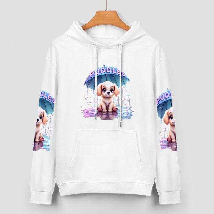 Puddle Pup Hoodie – Cute Dog in Rain Graphic Sweatshirt - Image 2