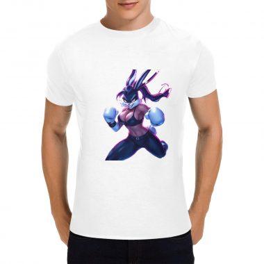 Battle Bunny – Anime Boxer Babe Graphic T-Shirt（Made in USA，Ships to USA Only）