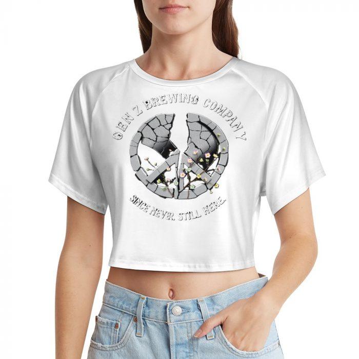 🍻Gen Z Brewing Co. – We’re Still Here Crop Top – Barbed Halo Collection - Image 5