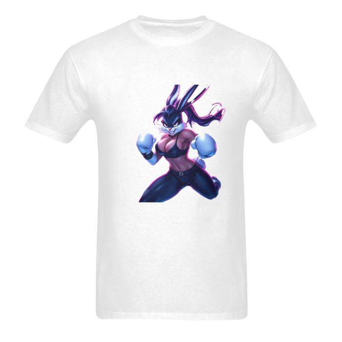 Battle Bunny – Anime Boxer Babe Graphic T-Shirt（Made in USA，Ships to USA Only） - Image 7