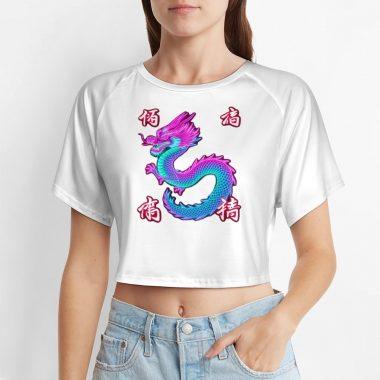Neon Drift Dragon Crop – Tokyo Street Style Tee