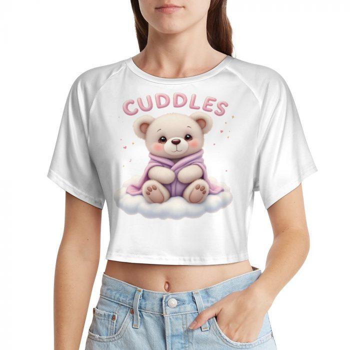 Cuddles Teddy Bear Crop Top – First Kiss Butterflies Collection - Image 5