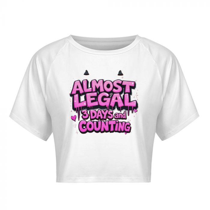 Almost Legal Countdown Crop – Graffiti Pink 3 Days Tee - Image 3