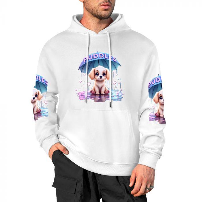 Puddle Pup Hoodie – Cute Dog in Rain Graphic Sweatshirt - Image 3