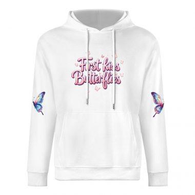 First Kiss Butterflies Hoodie – Cute Pastel Butterfly Sleeve Hoodie for Girls