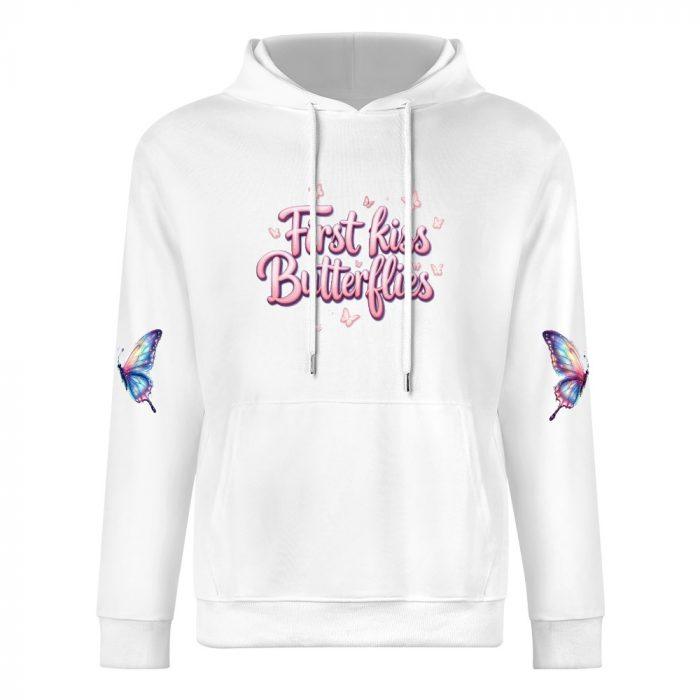 First Kiss Butterflies Hoodie – Cute Pastel Butterfly Sleeve Hoodie for Girls