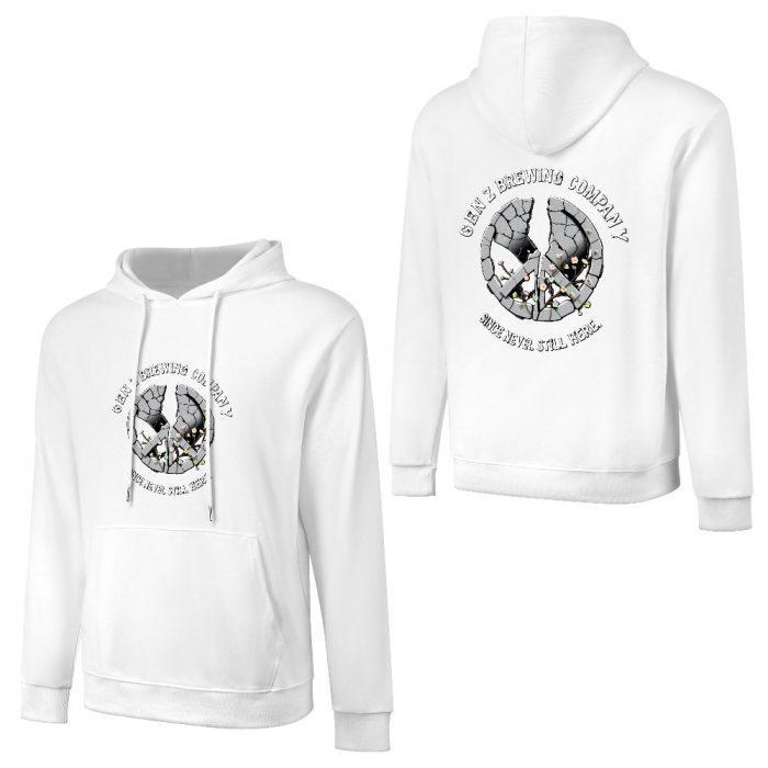 Gen Z Brewing Co. Hoodie – Cracked Peace Sign Hoodie with “We’re Still Mad” Quote - Image 5