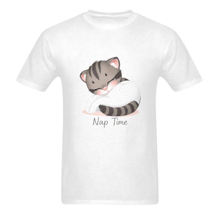 Nap Time Kitten Tee – Soft Cozy Cat Graphic Shirt （Made in USA，Ships to USA Only） - Image 3
