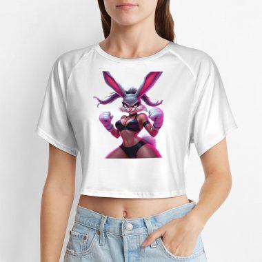 Knockout Bunny Crop – Savage Pink Power Tee