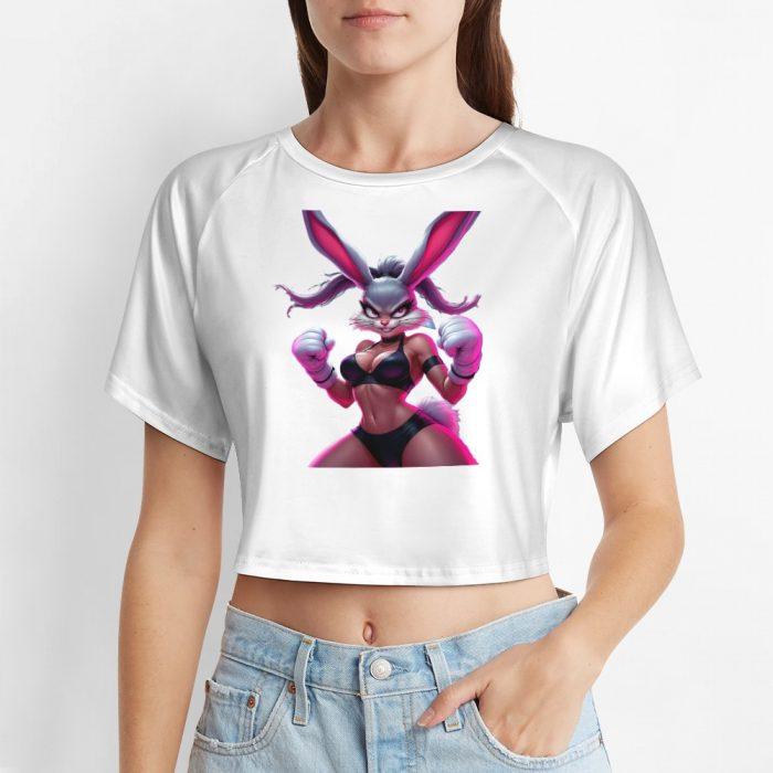 Knockout Bunny Crop – Savage Pink Power Tee