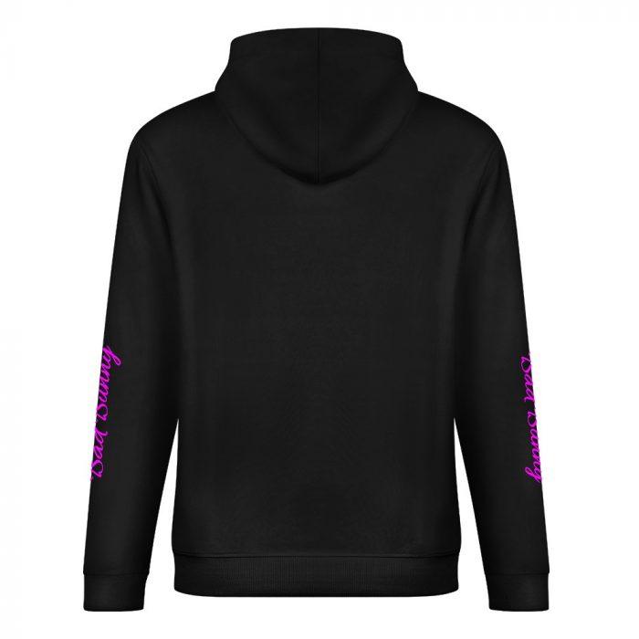Bad Bunny Bikini Hoodie – Black Hoodie with Flirty Bunny Graphic and Pink Sleeve Script - Image 6