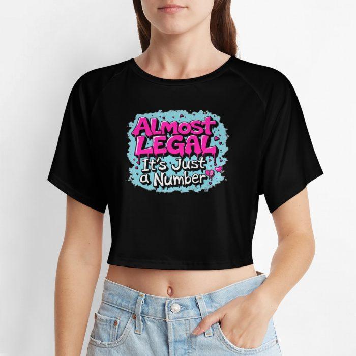 Almost Legal Crop – It’s Just a Number Graffiti Tee - Image 6