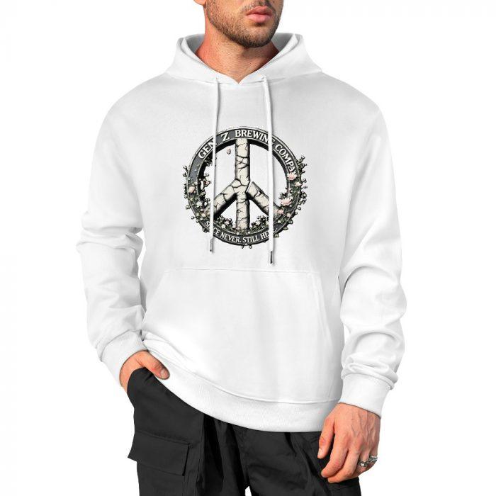 Gen Z Brewing Company Hoodie – Vintage Grunge Peace Sign Hoodie for Angry Softies - Image 3