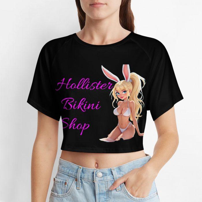 Hollister Bikini Shop Bunny Crop – Flirty White Tee - Image 6